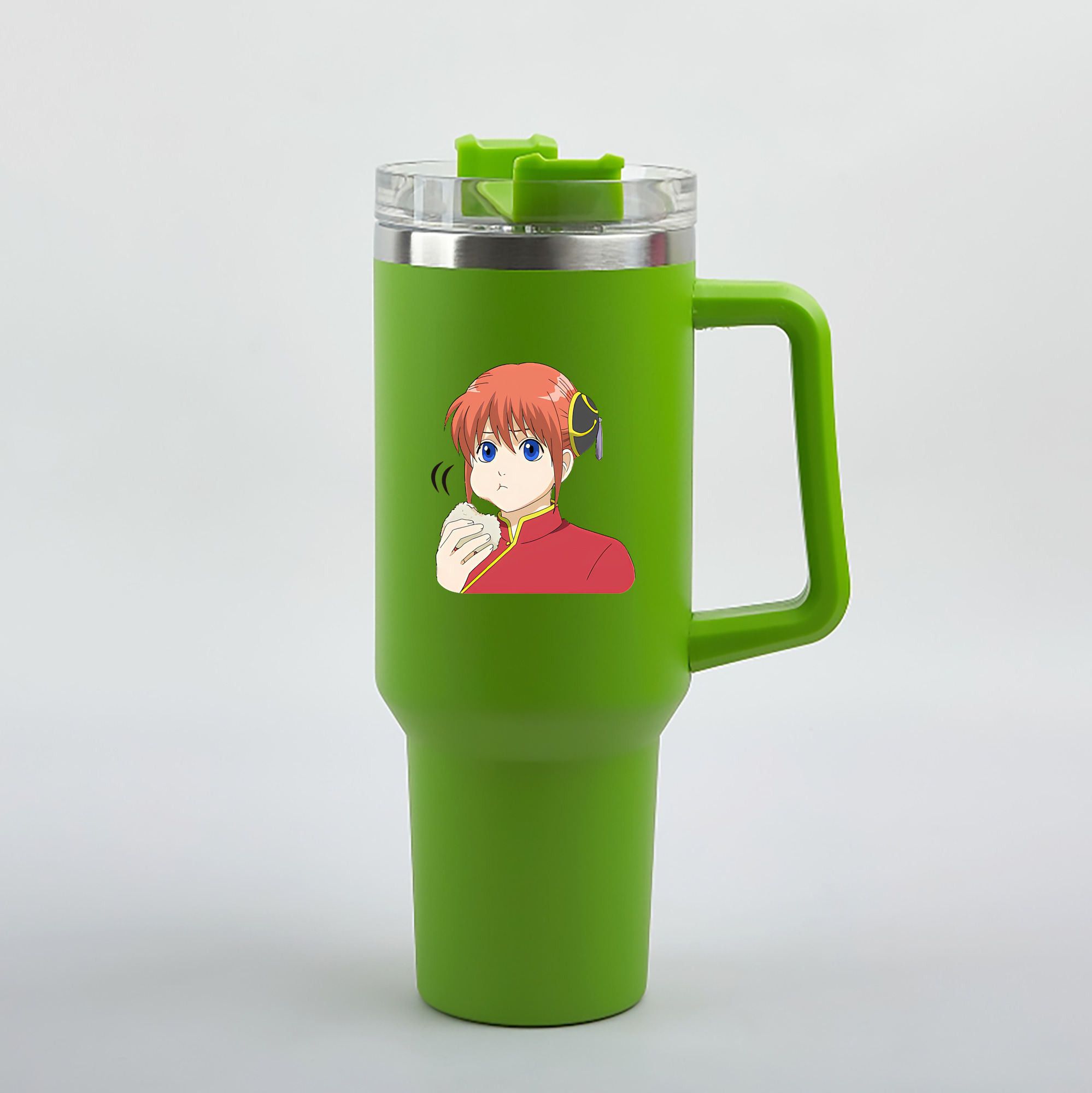 （画像用） ぎんたま 坂田銀時（さかたぎんとき） 神楽 志村新八（しむら しんぱち） GINTAMA Sakata Gintoki Kagura Shimura Shinpachi 1200mL車用タンブラー（カラープリント）